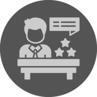 Interviewer Solid Grey Circle Icon vector