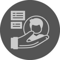 Inclusion Solid Grey Circle Icon vector