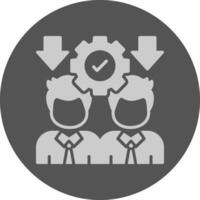 Recruitment Team Solid Grey Circle Icon vector
