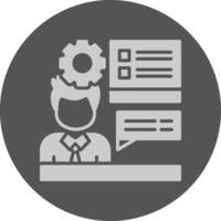 Training Solid Grey Circle Icon vector