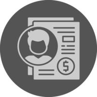 Compensation Solid Grey Circle Icon vector