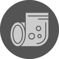 Toilet paper Solid Grey Circle Icon vector