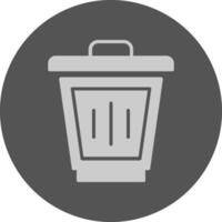 Trash can Solid Grey Circle Icon vector