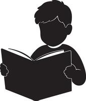 Serene Young Boy Immersed in Reading a Book, Enjoying a Peaceful Moment at Home - Professional digital artwork with vibrant colors and detailed composition vector