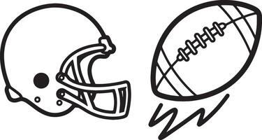 Dynamic American Football Helmet and Ball Graphic Action-Packed Game Day Design, Perfect for Team Spirit vector