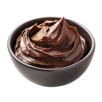 Bowl of chocolate paste isolated on transparent background png