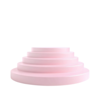 Empty pink podium for product display isolated on transparent background png