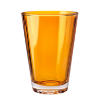 Empty Orange Glass isolated on transparent background png