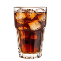 Glass of Cola with Ice Cubes isolated on transparent background png