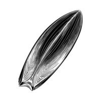 Surfboard silhouette on white background vector