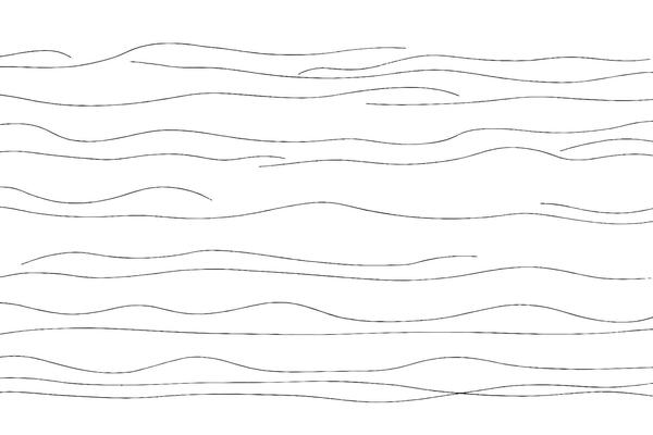 Minimalist seamless wavy line pattern in black on a white background. Ideal for digital art, web design, packaging, fabric prints, and backgrounds. Hand-drawn, abstract, and versatile texture.