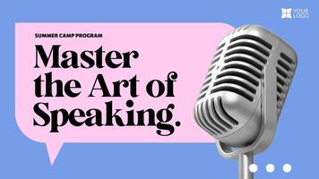 Public Speaking Summer Camp Presentation Slides template
