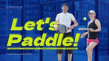 Paddle Sport Event Proposal Presentation template