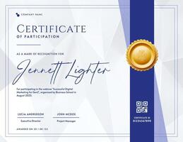 Modern Certificate of Webinar Participation template