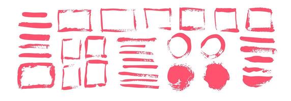 Creative hand-drawn shapes with arrows frames doodles for annotation and decoration vector