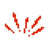 Mosaic pixel-style red spider with distinctive legs in retro sprite art design vector