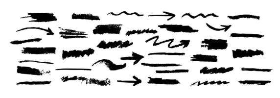 Creative hand drawn doodles and arrows for annotation emphasis or decorative purposes vector