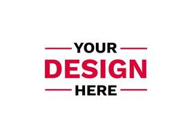 Bold your design here badge mockup for logo and branding showcase templates vector