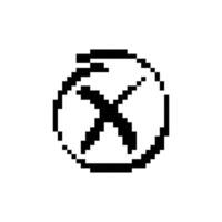 Mosaic pixel art exclamation mark in black and white retro style icon design vector