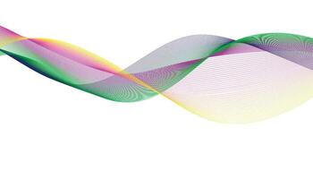 Smooth Multicolor Abstract Wave Background with Gradient Lines vector