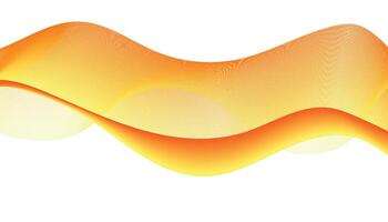 Bright Orange and Yellow Abstract Wave Lines on White Background vector