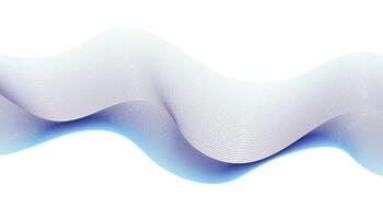 Abstract Blue Gradient Wave Lines. Smooth Flowing Curves on White Background vector