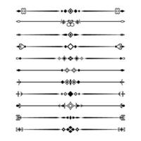 decorative dividers and ornamental lines vector