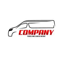 van minivan car company logo design abstract vector