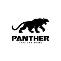panther silhouette logo design vector