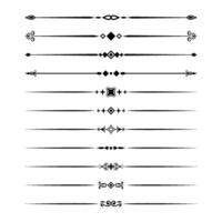 decorative lines and text dividers collection vector