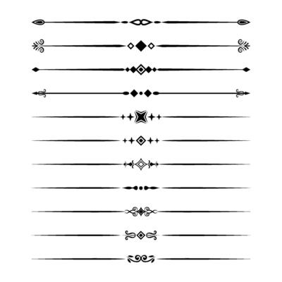 decorative lines and text dividers collection