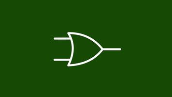 Electronics devices symbols 2d graphic animation on green screen background, 4k footage video
