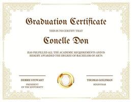White Gold University Certificate template