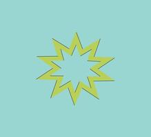 A beautified, stylized Starburst Graphic displayed against a fresh Mint Background color vector