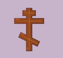 Artwork depicting the Traditional Eastern Orthodox Cross Symbol in a creative, abstract style vector
