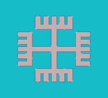 An Abstract Geometric Pattern Set Against a Vibrant Blue Background for Visual Appeal vector