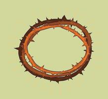 Crown of Thorns A Powerful Symbol Representing Both Sacrifice and Redemption in Lifes Journey vector