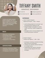 Circle Brown Graphic Designer Resume template