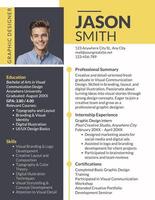Fresh Graduate Graphic Designer Resume template
