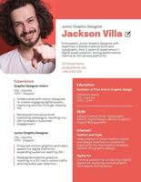 Junior Graphic Designer Resume template
