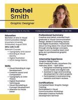 Fresh Graduate Graphic Designer Resume template