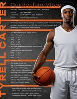 Basketball Athlete Resume template