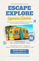 Summer Travel Poster template