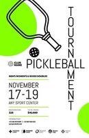 Pickleball Tournament Poster Design template