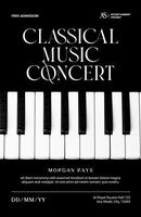 Black Classical Music Concert Poster Template
