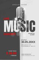 Minimalist Live Music Concert Poster template