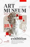 Minimalist Art Museum Exhibition Poster template