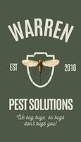 pest control service vertical business card template