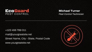 Pest Control Horizontal Business Card template