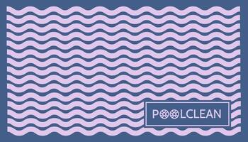 Pool Cleaner Business Cards Landscape Version Template